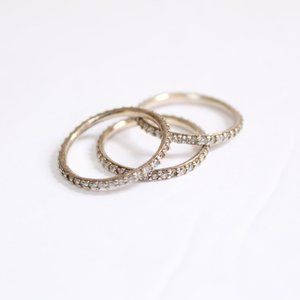 NWOT Golden Ring Set of 3 Size 7 or 8